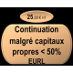 Continuation malgré capitaux propres - 50% EURL