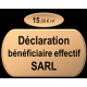 Déclaration bénéficiaire effectif SARL
