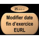 Modifier la date de fin d'exercice EURL