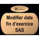 Modifier la date de fin d'exercice SAS