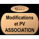 Modifications et PV d'association